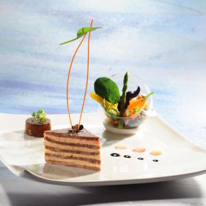 Millefeuille de joue de boeuf et Foie Gras de canard confit